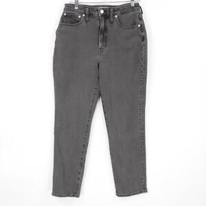 Madewell Jeans Womens‎ 28 Black Curvy Perfect Vintage High Rise Tapered Denim